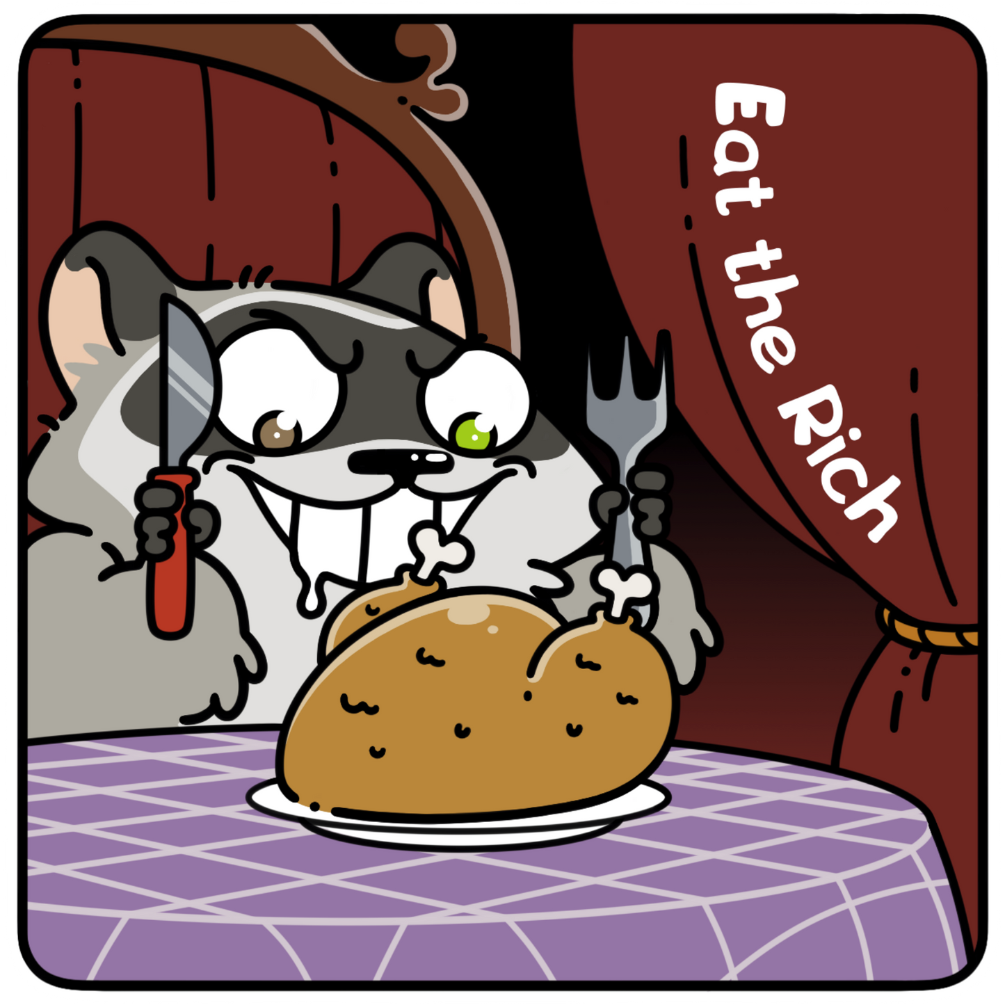 Eat The Rich Racoon